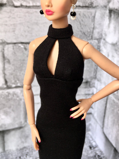 BQ-SCARLET – Bodycon Halter Dress for 12" 1/6 Scale Fashion Dolls