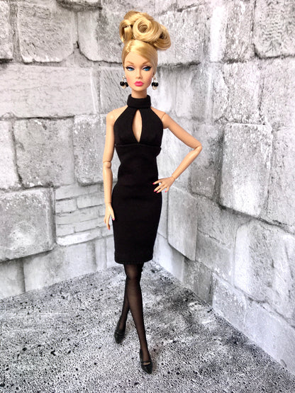 BQ-SCARLET – Bodycon Halter Dress for 12" 1/6 Scale Fashion Dolls