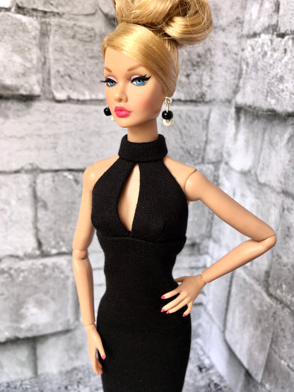 BQ-SCARLET – Bodycon Halter Dress for 12" 1/6 Scale Fashion Dolls