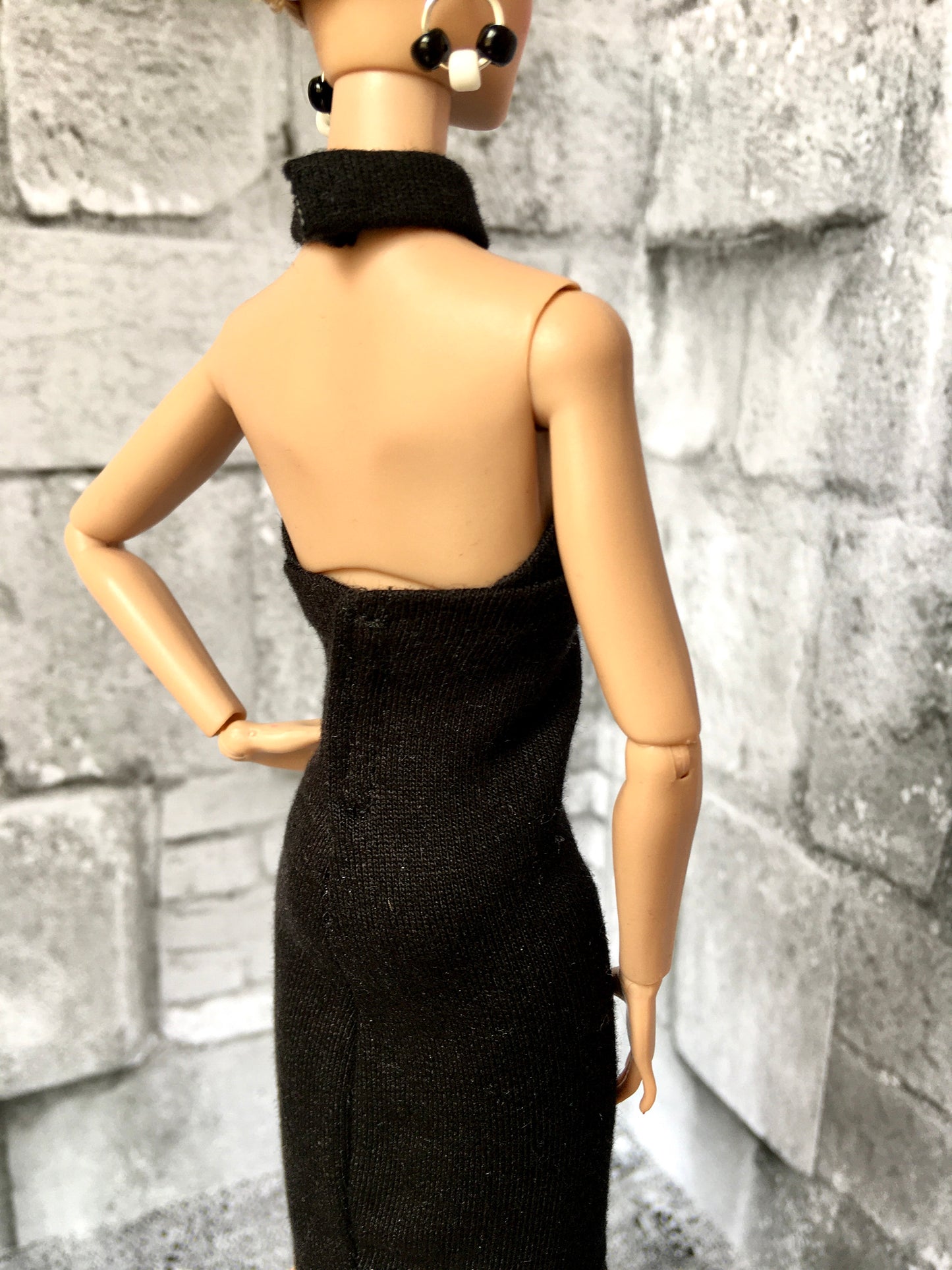 BQ-SCARLET – Bodycon Halter Dress for 12" 1/6 Scale Fashion Dolls