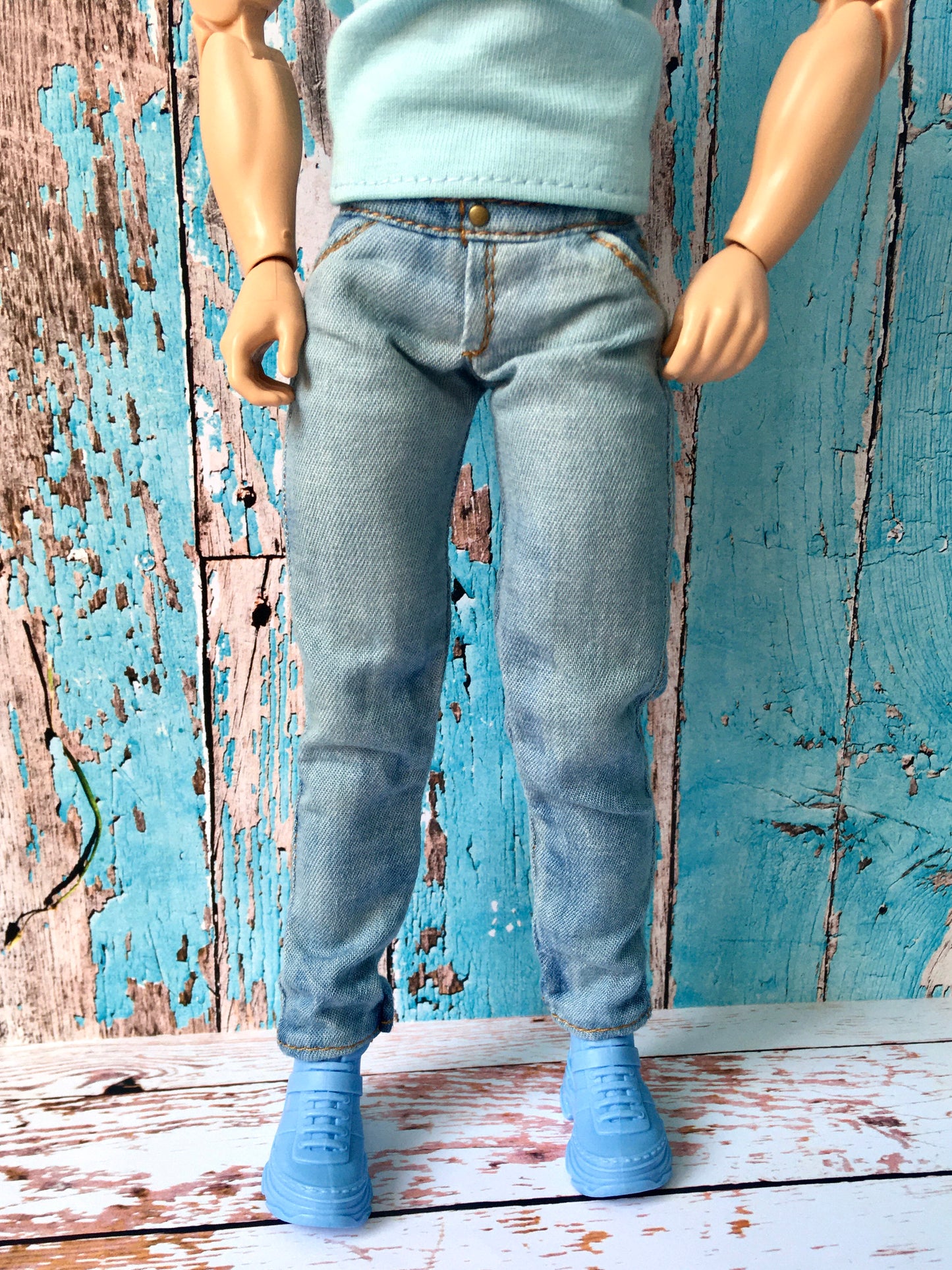 BQ-SKY – Washed Slim Jeans for 12" Ken Dolls - www.bouutique.com