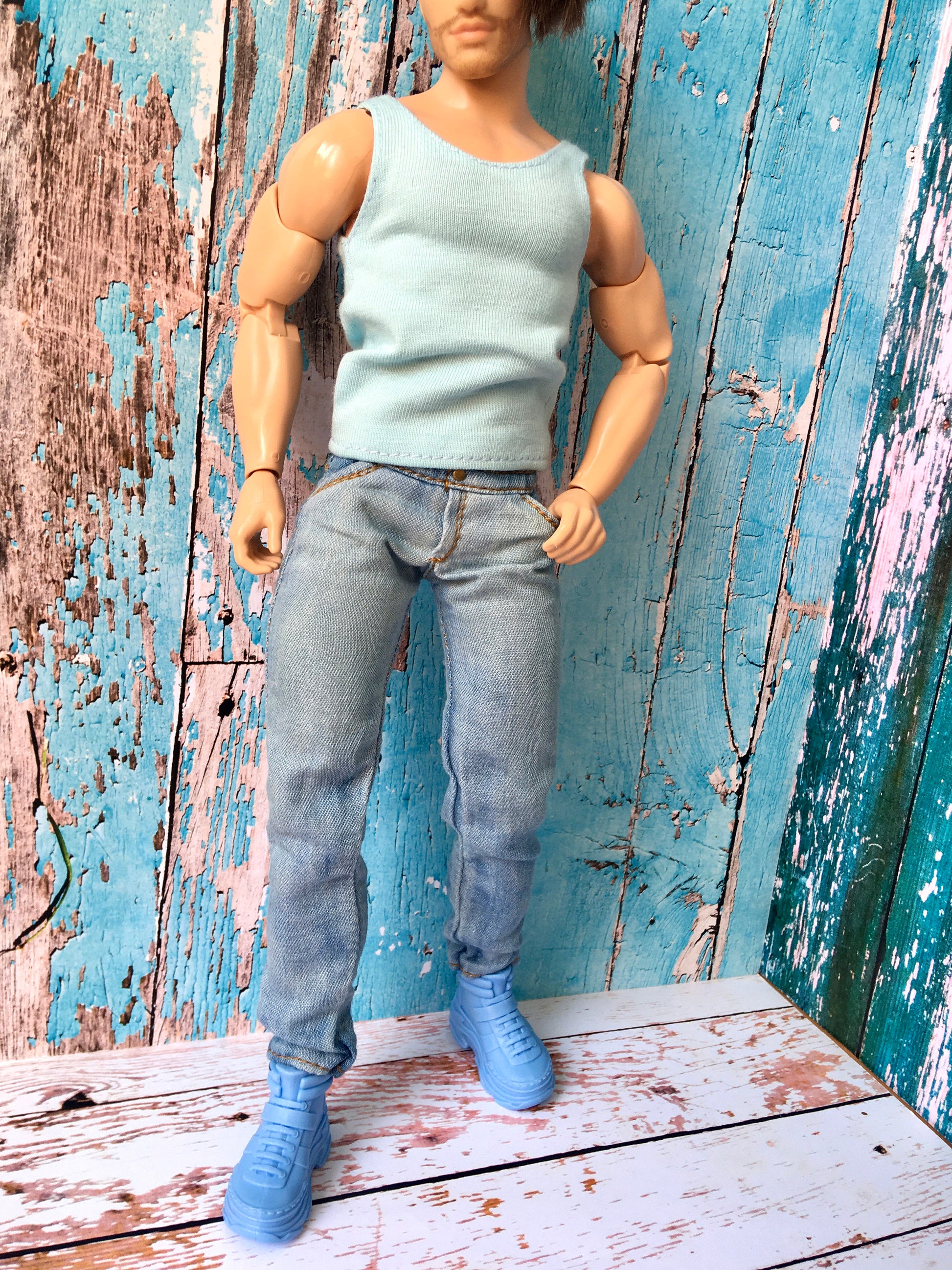 BQ-SKY – Washed Slim Jeans for 12" Ken Dolls - www.bouutique.com