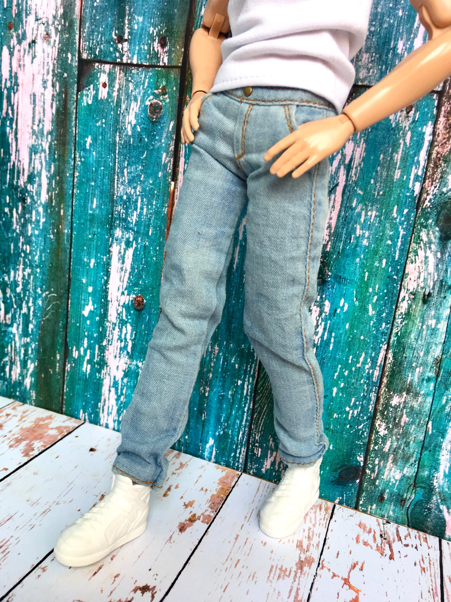 BQ-SKY – Washed Slim Jeans for 12" Ken Dolls - www.bouutique.com