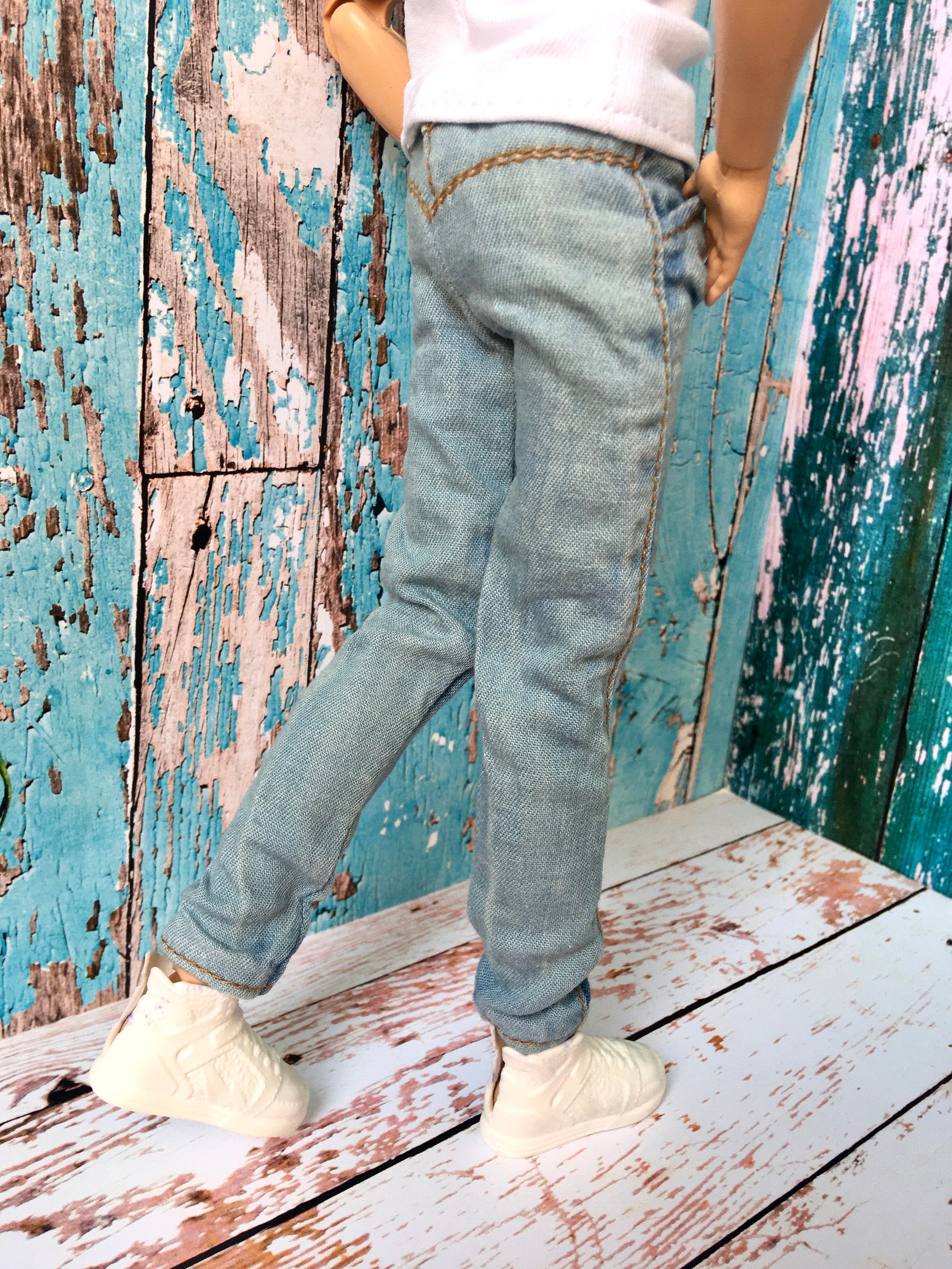 BQ-SKY – Washed Slim Jeans for 12" Ken Dolls - www.bouutique.com