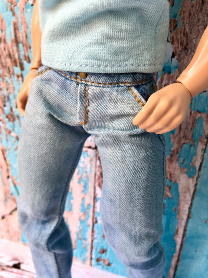 BQ-SKY – Washed Slim Jeans for 12" Ken Dolls - www.bouutique.com
