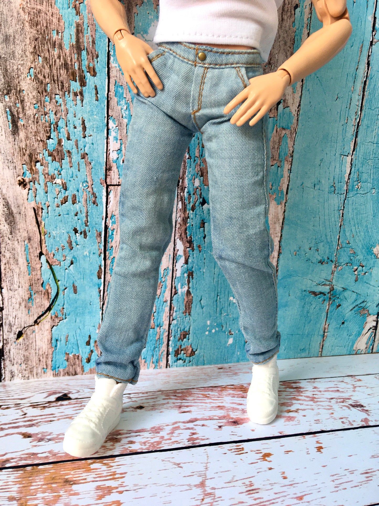 BQ-SKY – Washed Slim Jeans for 12" Ken Dolls - www.bouutique.com