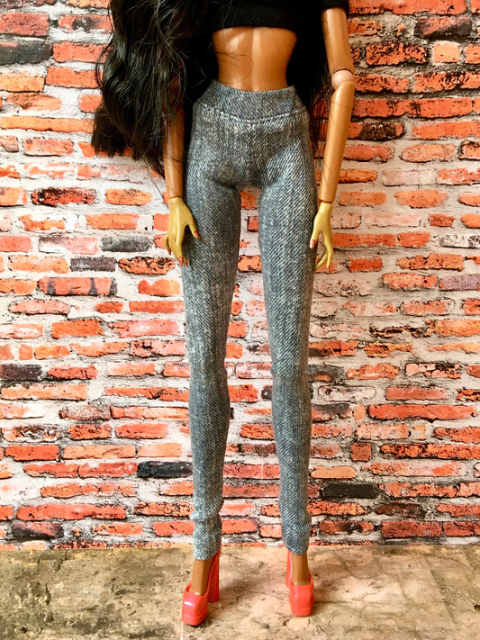 BQ-SLATE – Gray Jeggings for 12.5" 1/6 Scale Fashion Dolls - www.bouutique.com