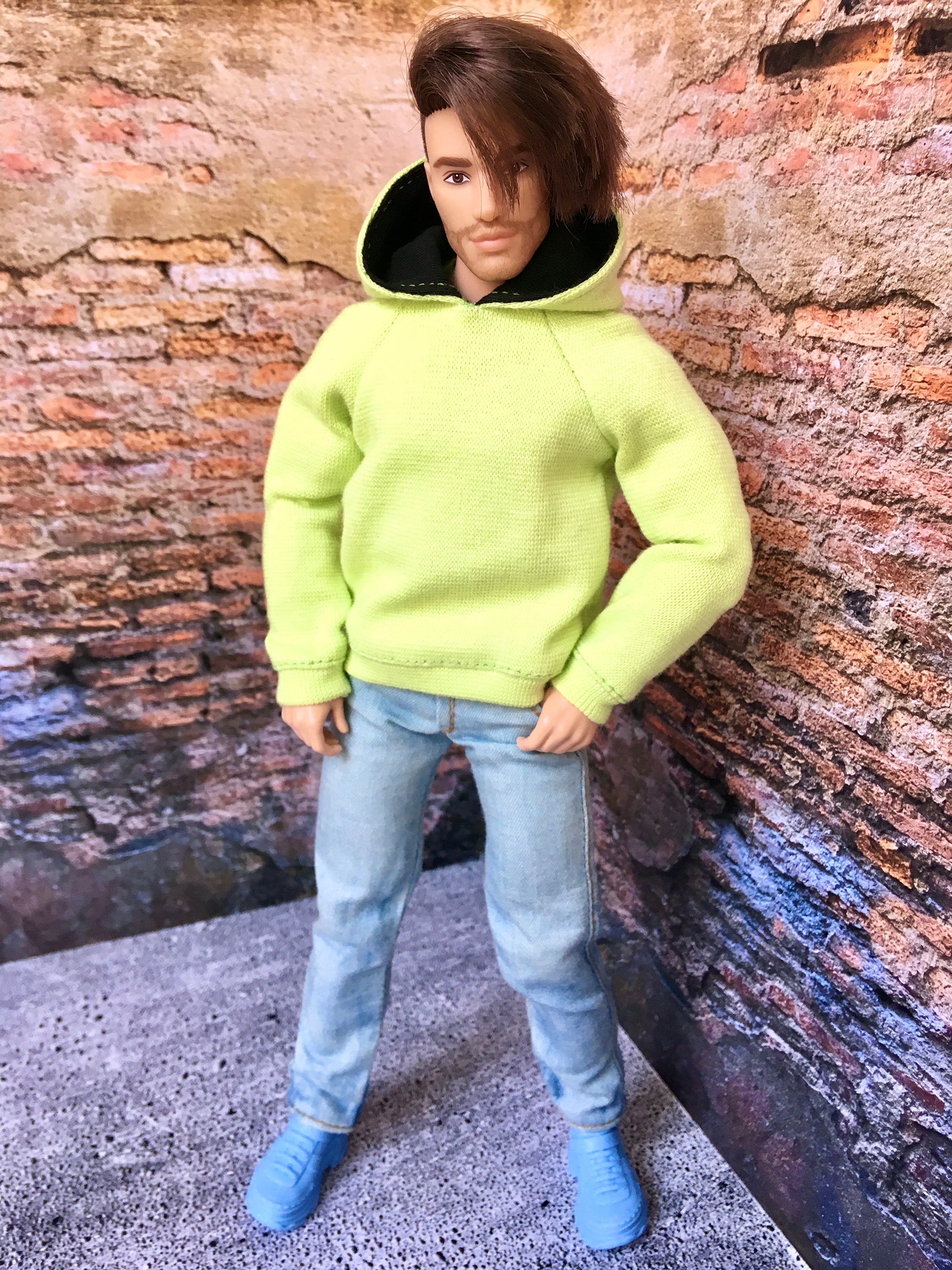BQ-SOLID – Basic Hoodie for 12" 1/6 Scale Ken or Muscular Ken Dolls