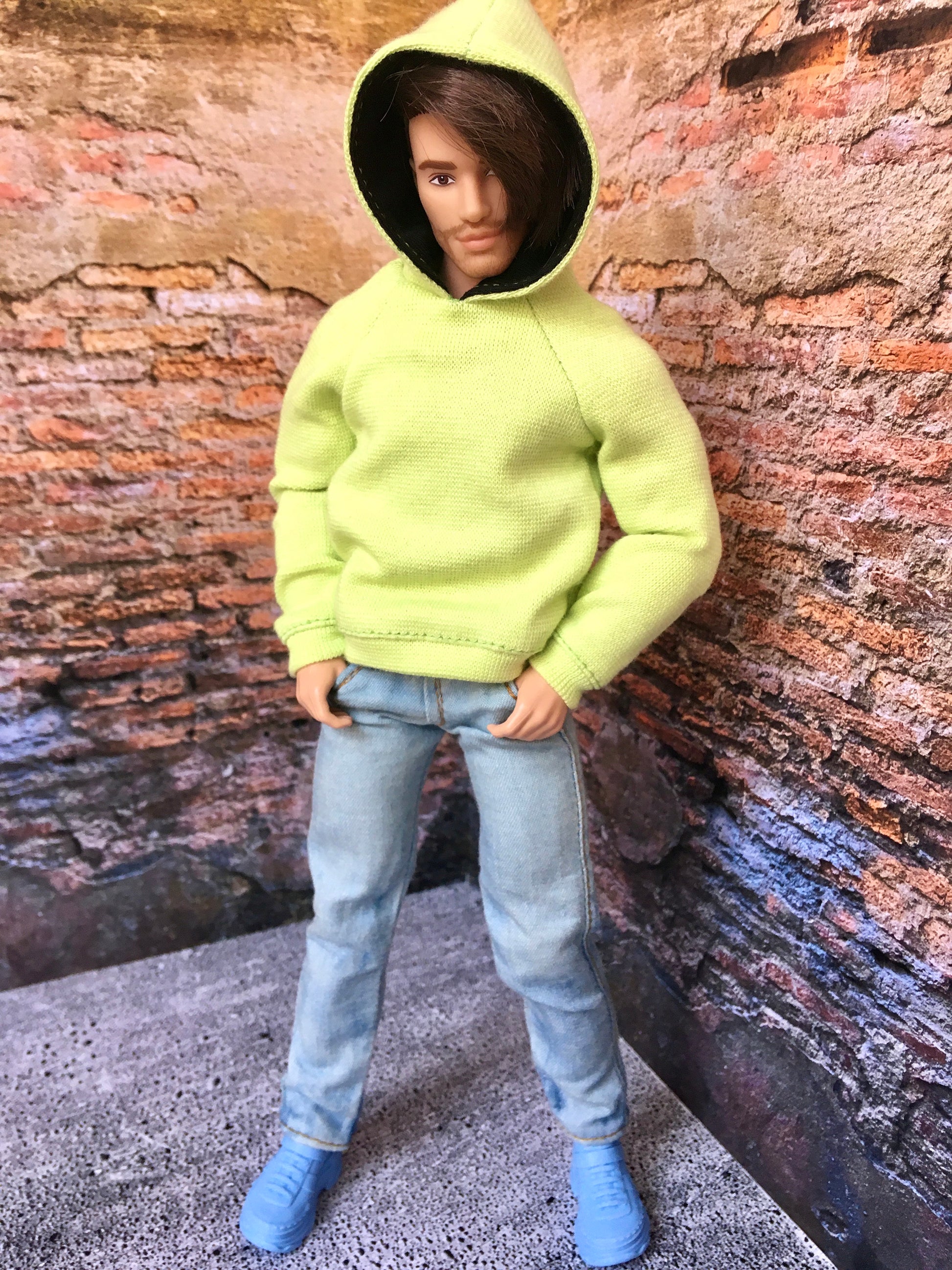BQ-SOLID – Basic Hoodie for 12" 1/6 Scale Ken or Muscular Ken Dolls