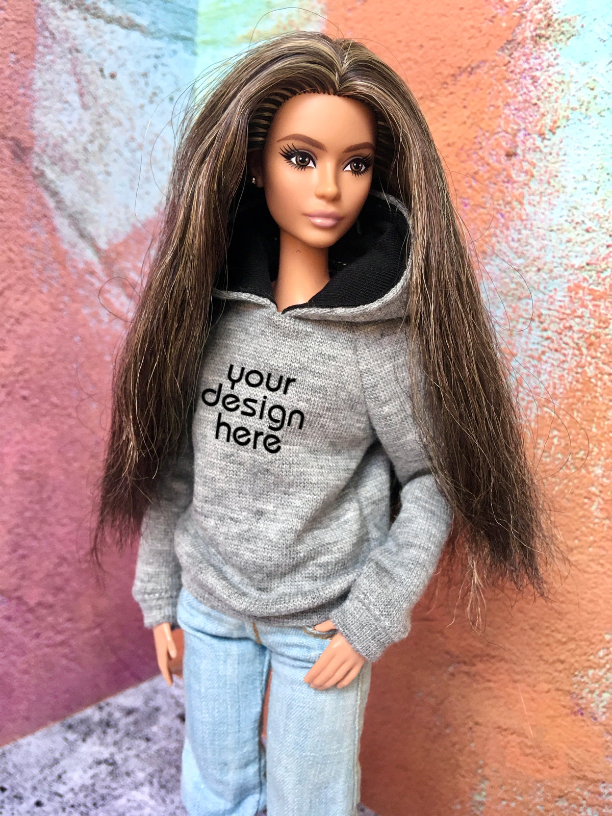 BQ-SOLID – Custom Print Hoodie for 11.5" 1/6 Scale Fashion Dolls