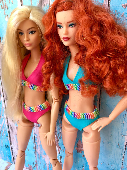 BQ-SPLASH – Colorful Bikini Set for 11.5" 1/6 Scale Fashion Dolls - www.bouutique.com
