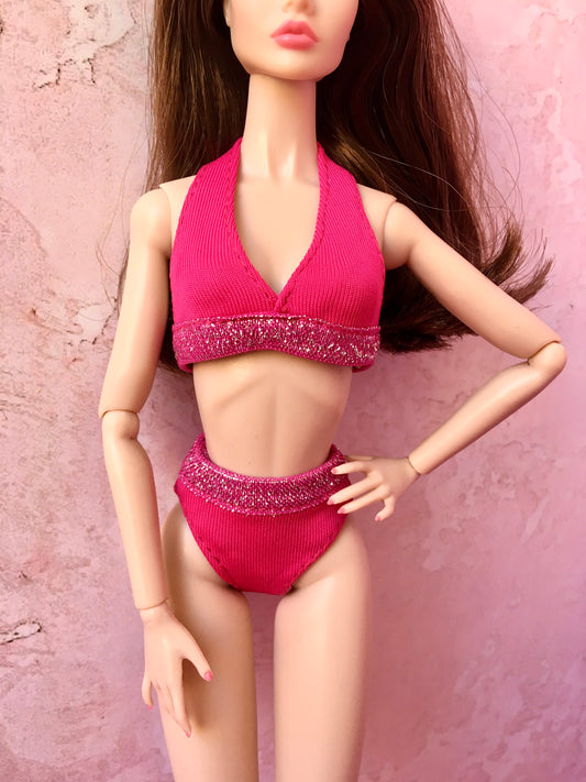 BQ-SPLASH – Hot Pink Bikini for 12" 1/6 Scale Fashion Dolls - www.bouutique.com