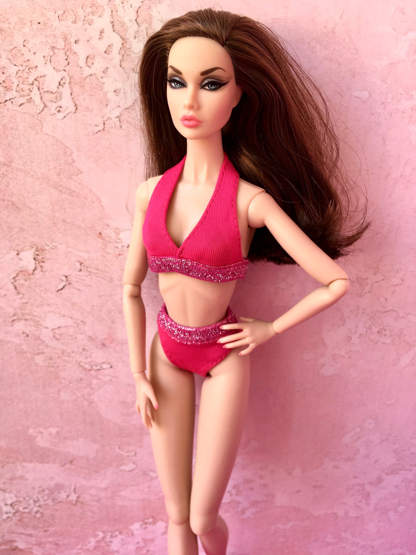BQ-SPLASH – Hot Pink Bikini for 12" 1/6 Scale Fashion Dolls - www.bouutique.com