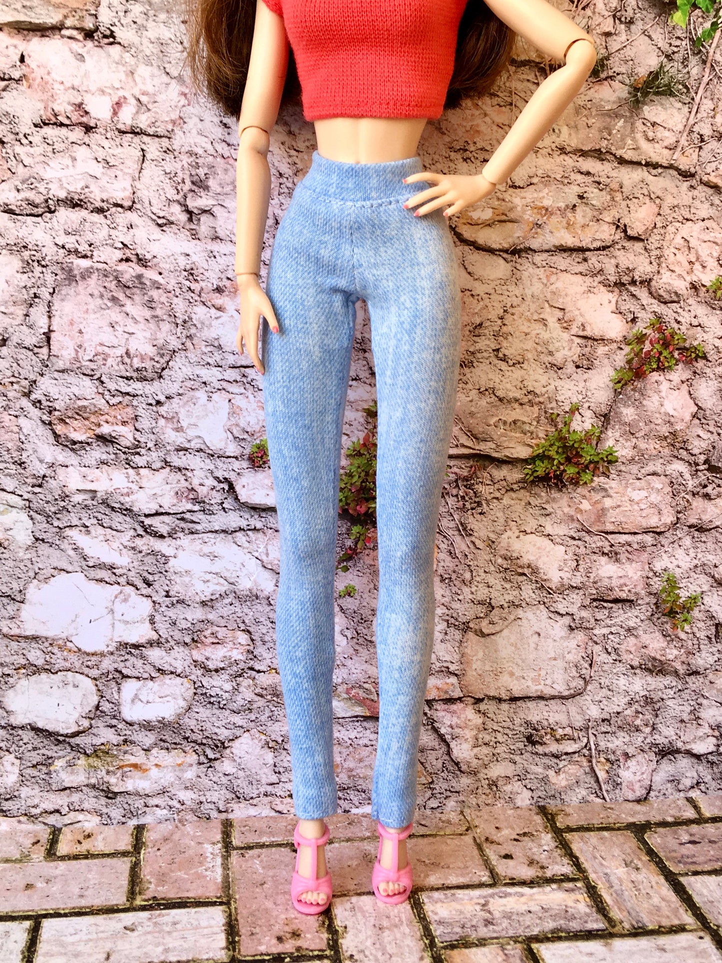 BQ-TINGE – Stretch Jeggings for 12" 1/6 Scale Fashion Dolls