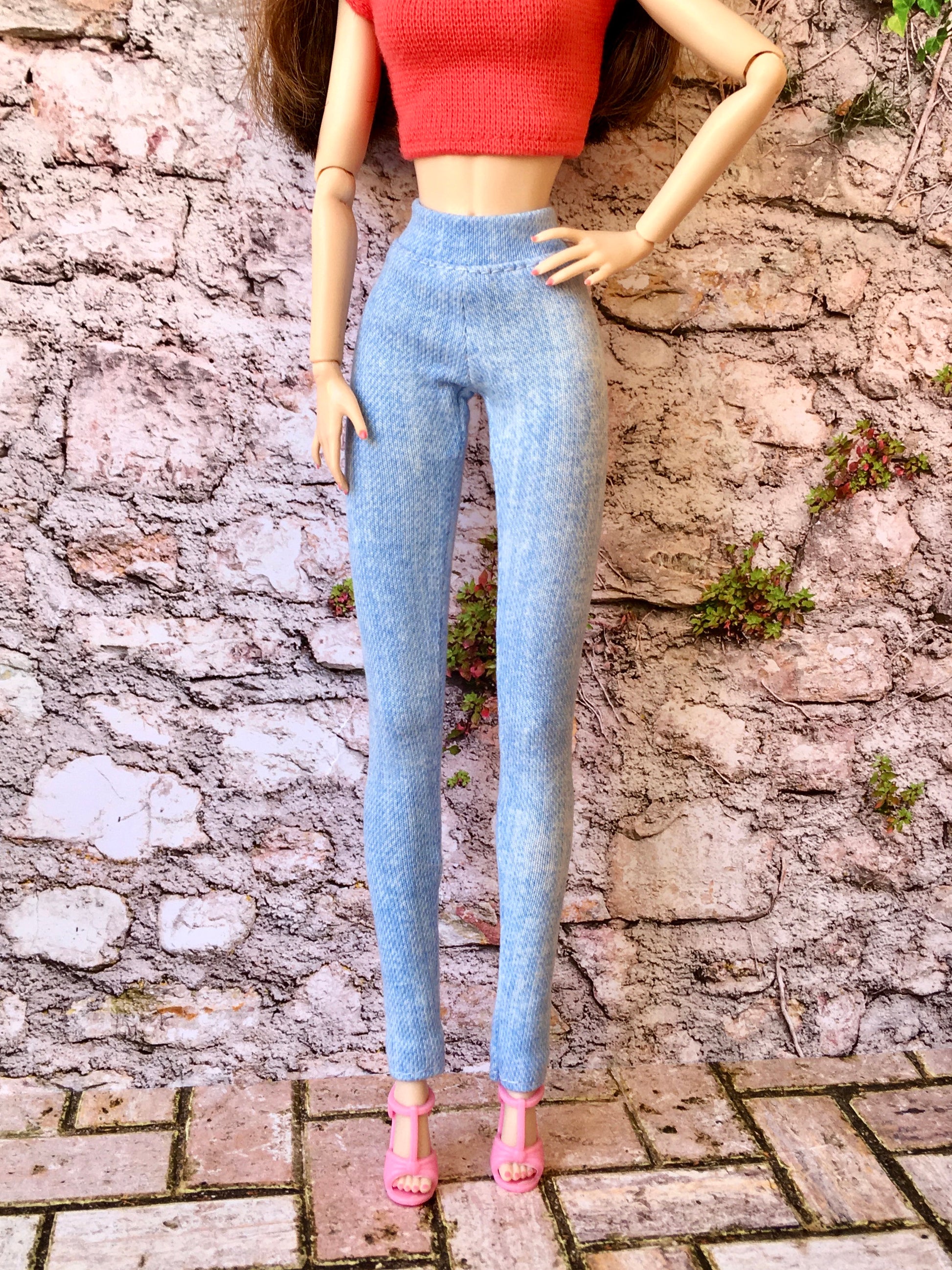 BQ-TINGE – Stretch Jeggings for 12" 1/6 Scale Fashion Dolls