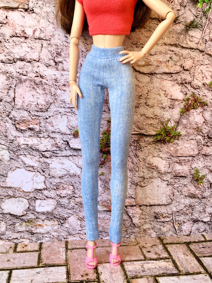 BQ-TINGE – Stretch Jeggings for 12" 1/6 Scale Fashion Dolls