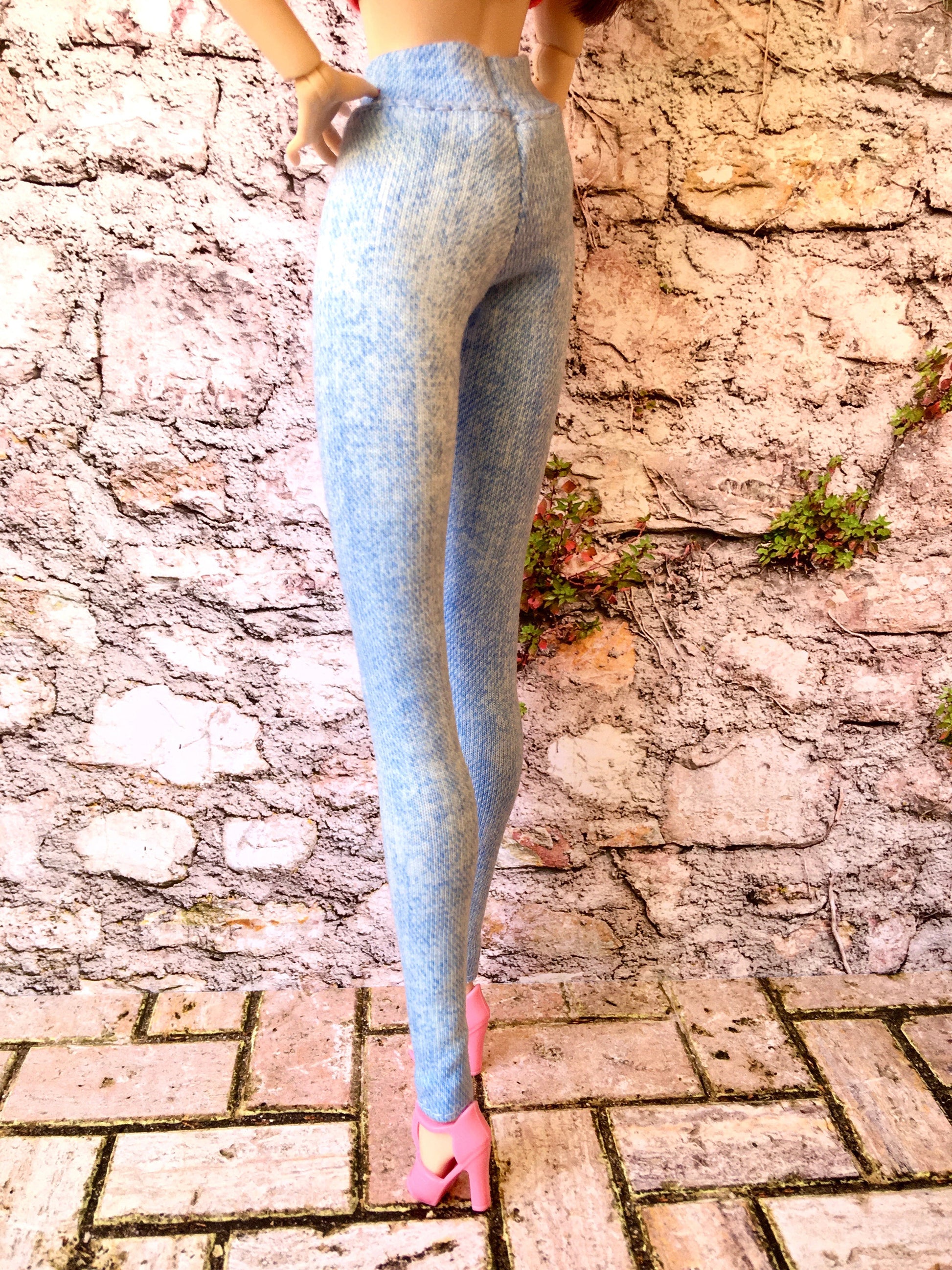 BQ-TINGE – Stretch Jeggings for 12" 1/6 Scale Fashion Dolls