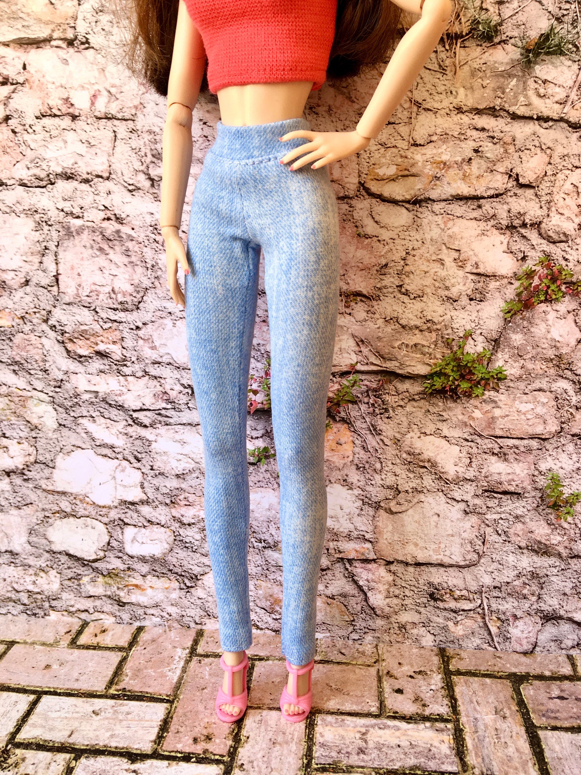 BQ-TINGE – Stretch Jeggings for 12" 1/6 Scale Fashion Dolls