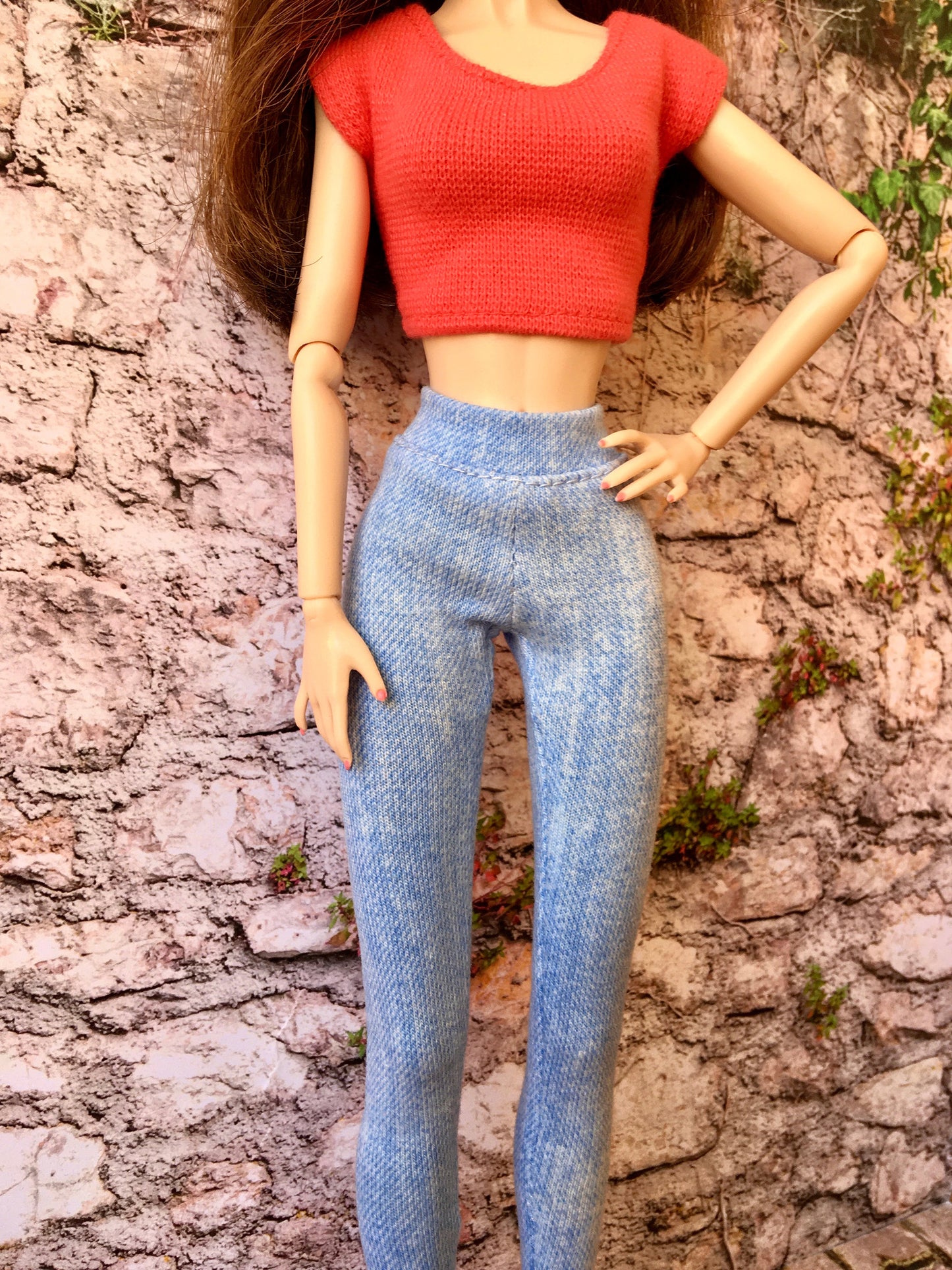 BQ-TINGE – Stretch Jeggings for 12" 1/6 Scale Fashion Dolls