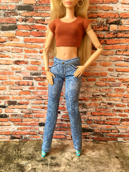 BQ-TWILIGHT – Stretch Jeans for 11.5" 1/6 Scale Fashion Dolls - www.bouutique.com