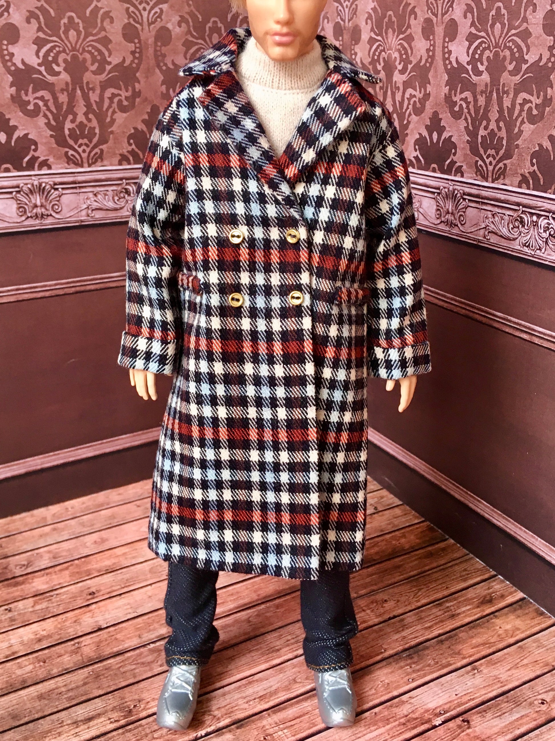 BQ-VELIOR – Long Coat for 12" 1/6 Scale Ken Dolls