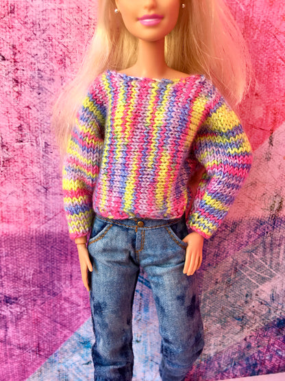 BQ-VINN – Washed Spotted Slim Fit Jeans for 11.5" 1/6 Scale Fashion Dolls - www.bouutique.com