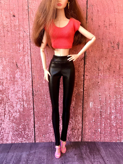 BQ-VIPER – Faux Leather Leggings for 12" 1/6 Scale Fashion Dolls - www.bouutique.com
