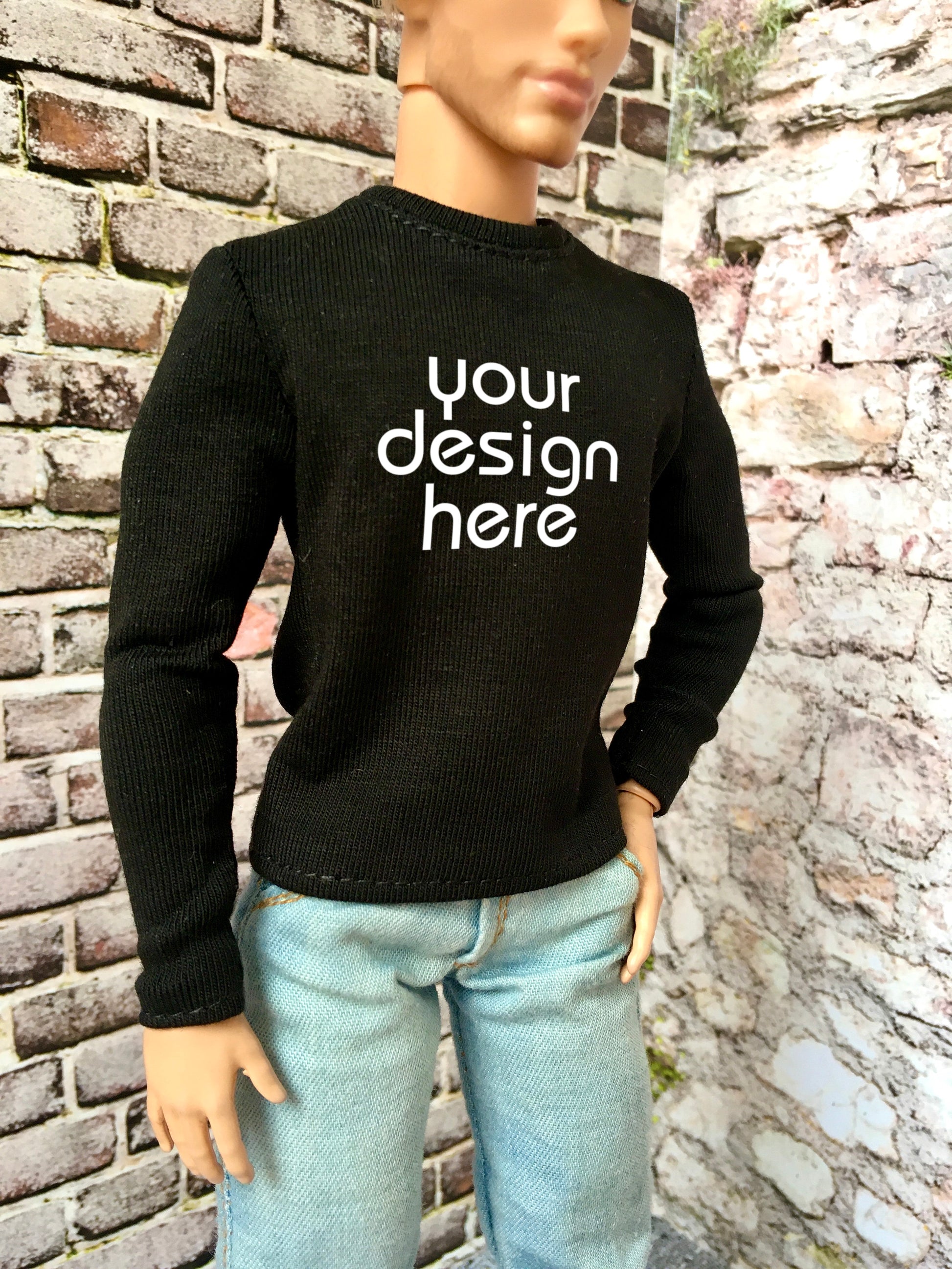 BQ-VITAL – Custom Print Long Sleeve T-Shirt for 12" 1/6 Scale Ken Dolls