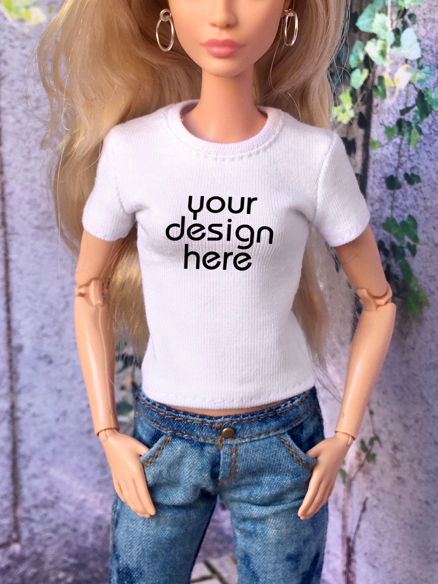 BQ-VITAL – Custom Print Short Sleeve T-shirt for 11.5" 1/6 Scale Fashion Dolls