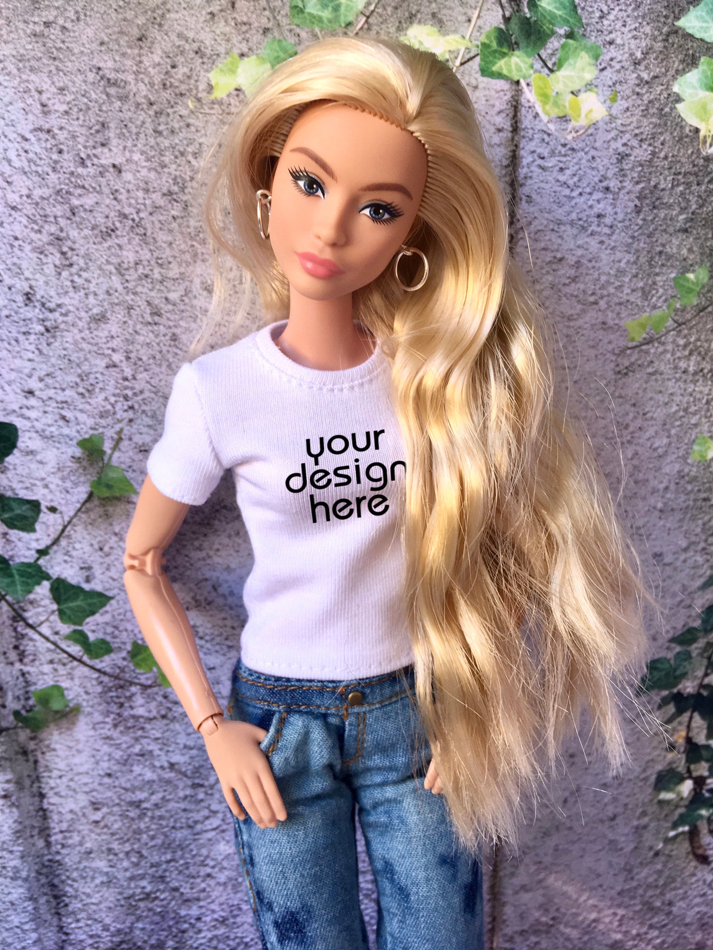 BQ-VITAL – Custom Print Short Sleeve T-shirt for 11.5" 1/6 Scale Fashion Dolls