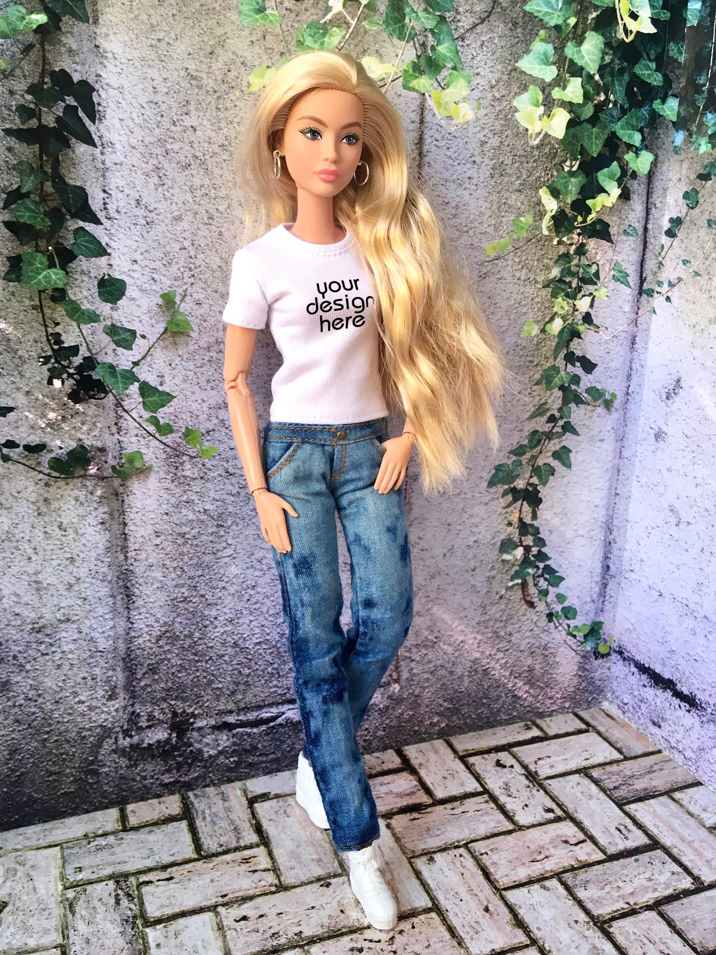 BQ-VITAL – Custom Print Short Sleeve T-shirt for 11.5" 1/6 Scale Fashion Dolls