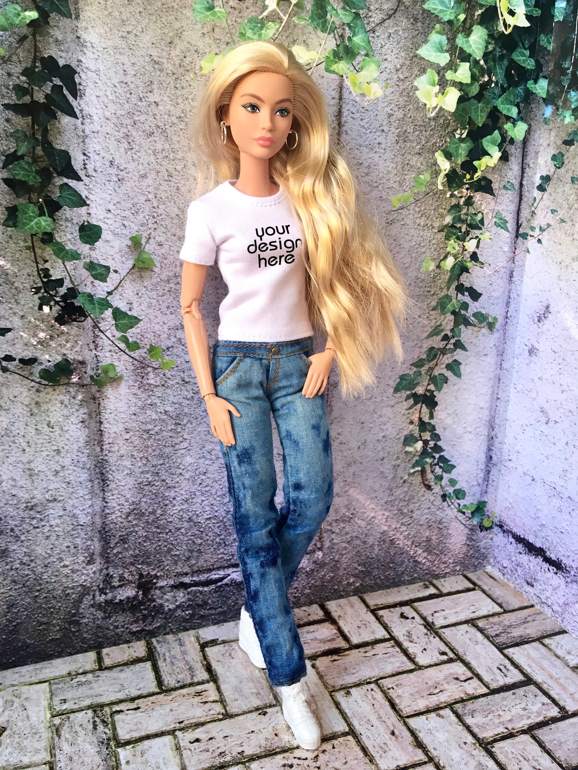 BQ-VITAL – Custom Print Short Sleeve T-shirt for 11.5" 1/6 Scale Fashion Dolls