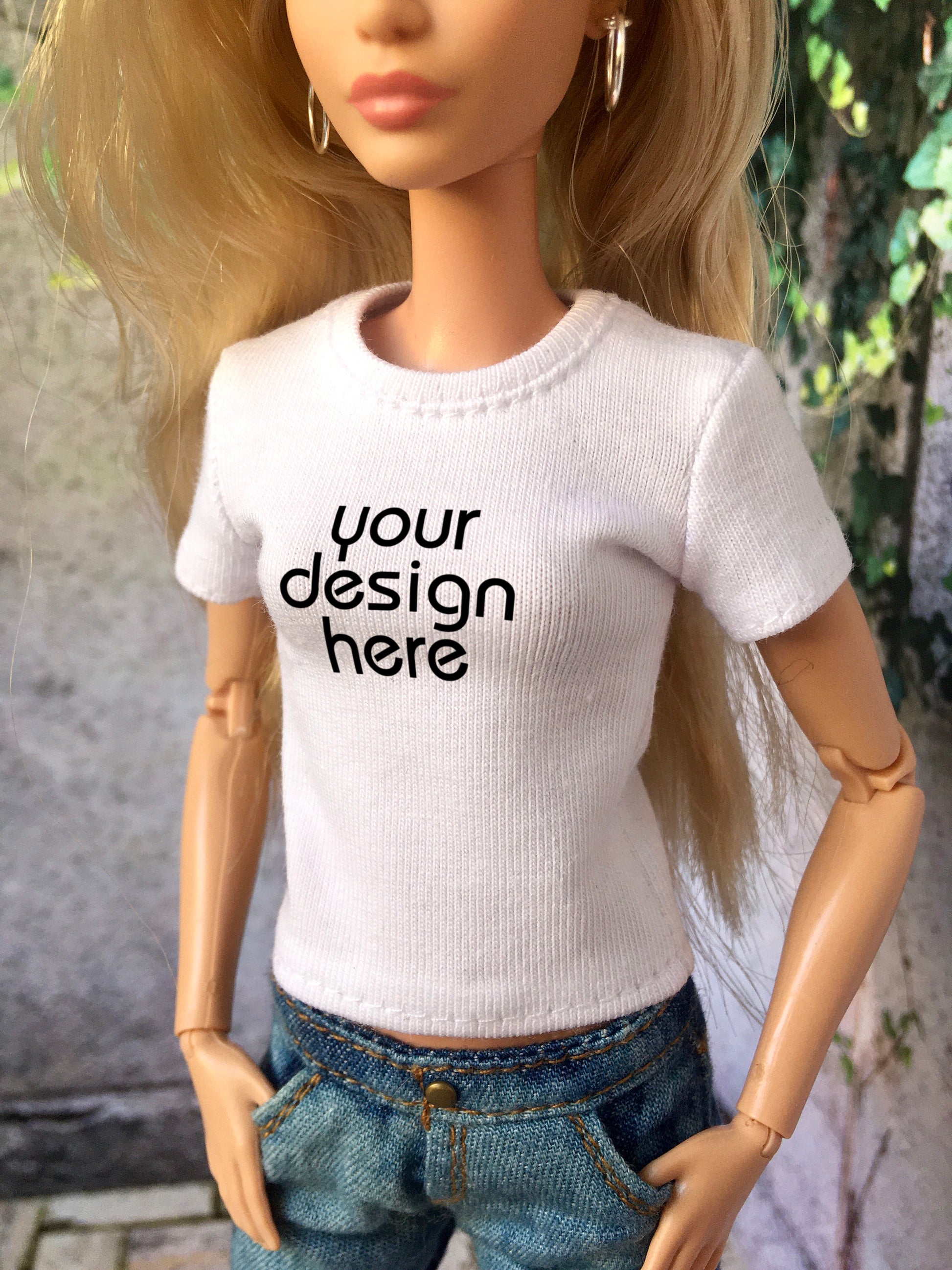 BQ-VITAL – Custom Print Short Sleeve T-shirt for 11.5" 1/6 Scale Fashion Dolls
