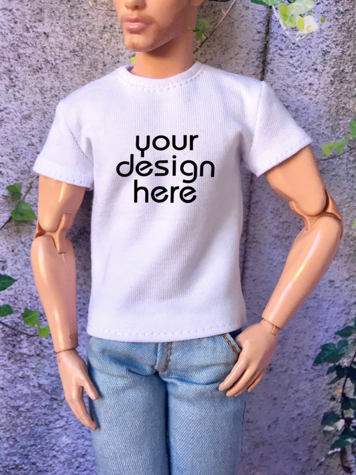 BQ-VITAL – Custom Print Short Sleeve T-Shirt for 12" 1/6 Scale Ken Dolls