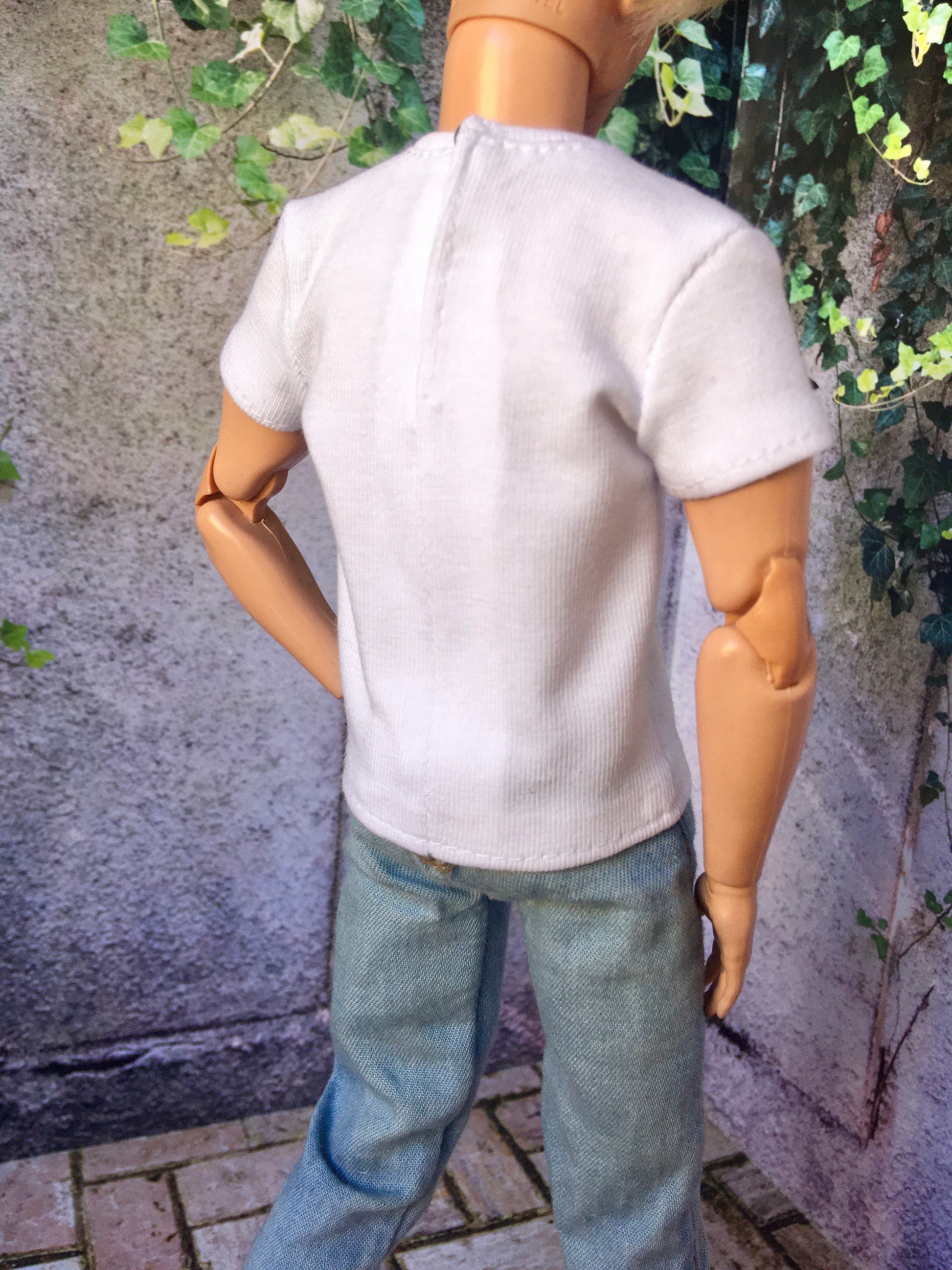 BQ-VITAL – Custom Print Short Sleeve T-Shirt for 12" 1/6 Scale Ken Dolls