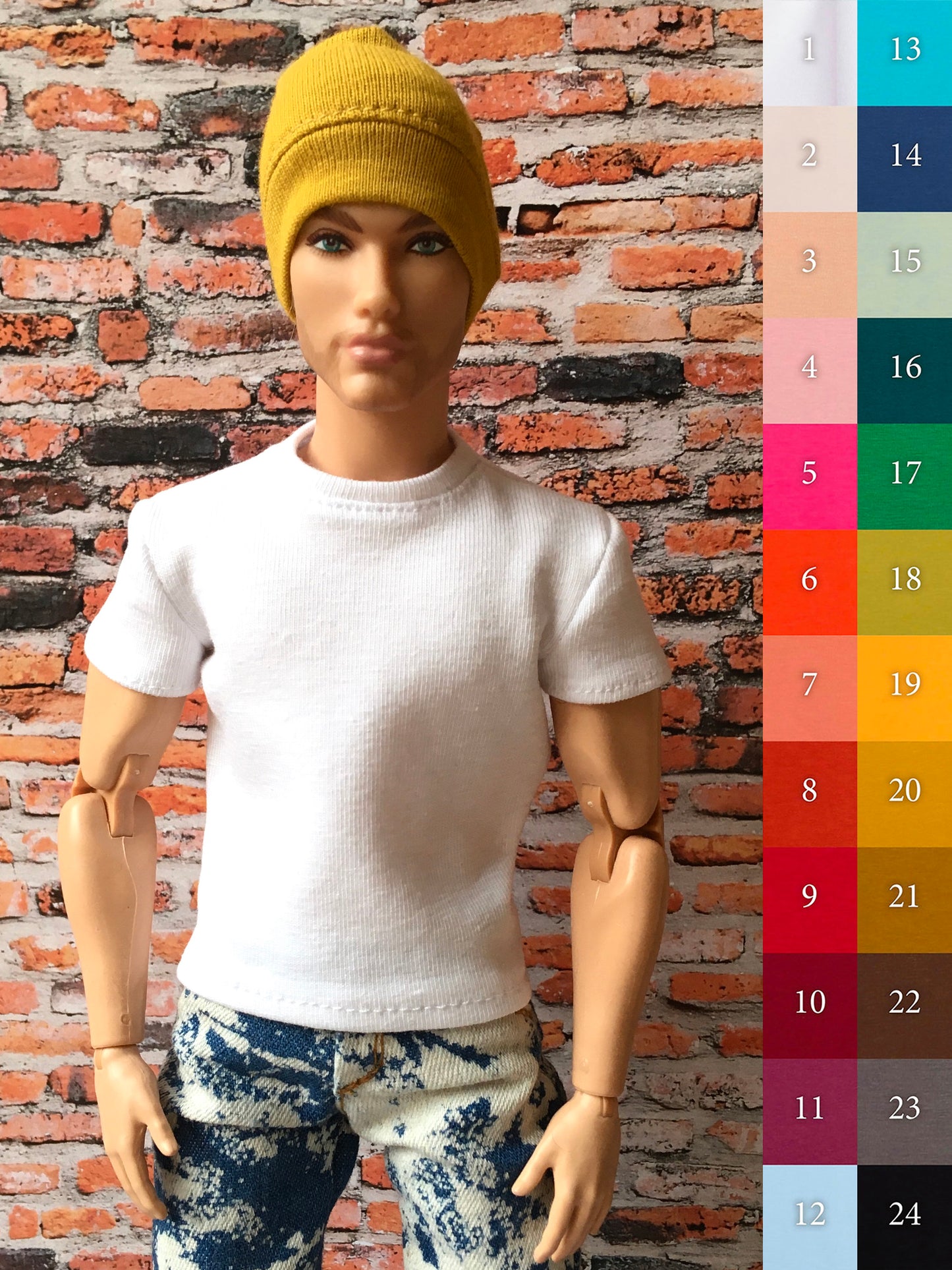 BQ-VITAL – Short Sleeve T-Shirt for 12" 1/6 Scale Ken Dolls - www.bouutique.com