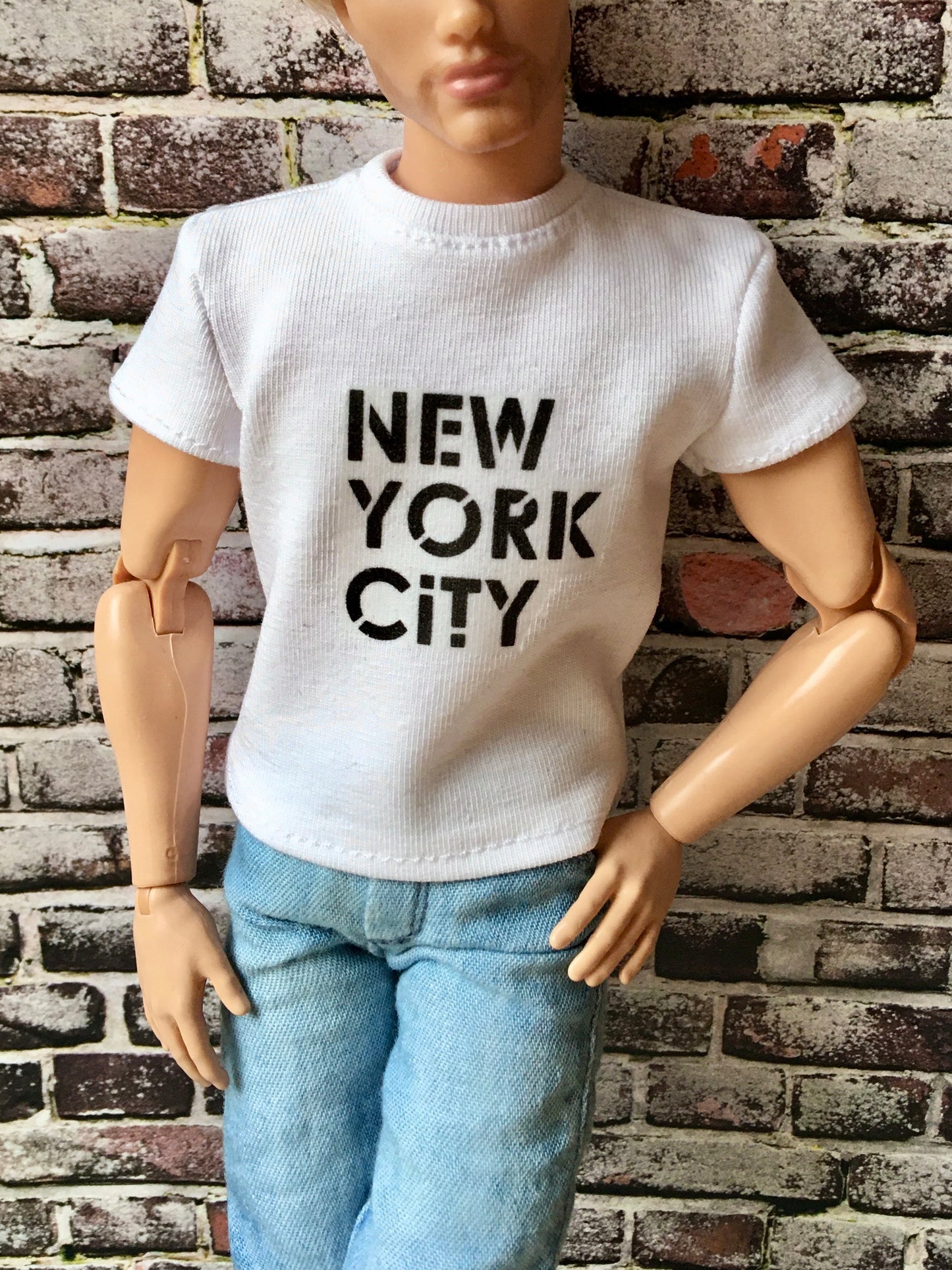 BQ-VITAL – T-Shirt with NYC Print for 12" 1/6 Scale Ken Dolls