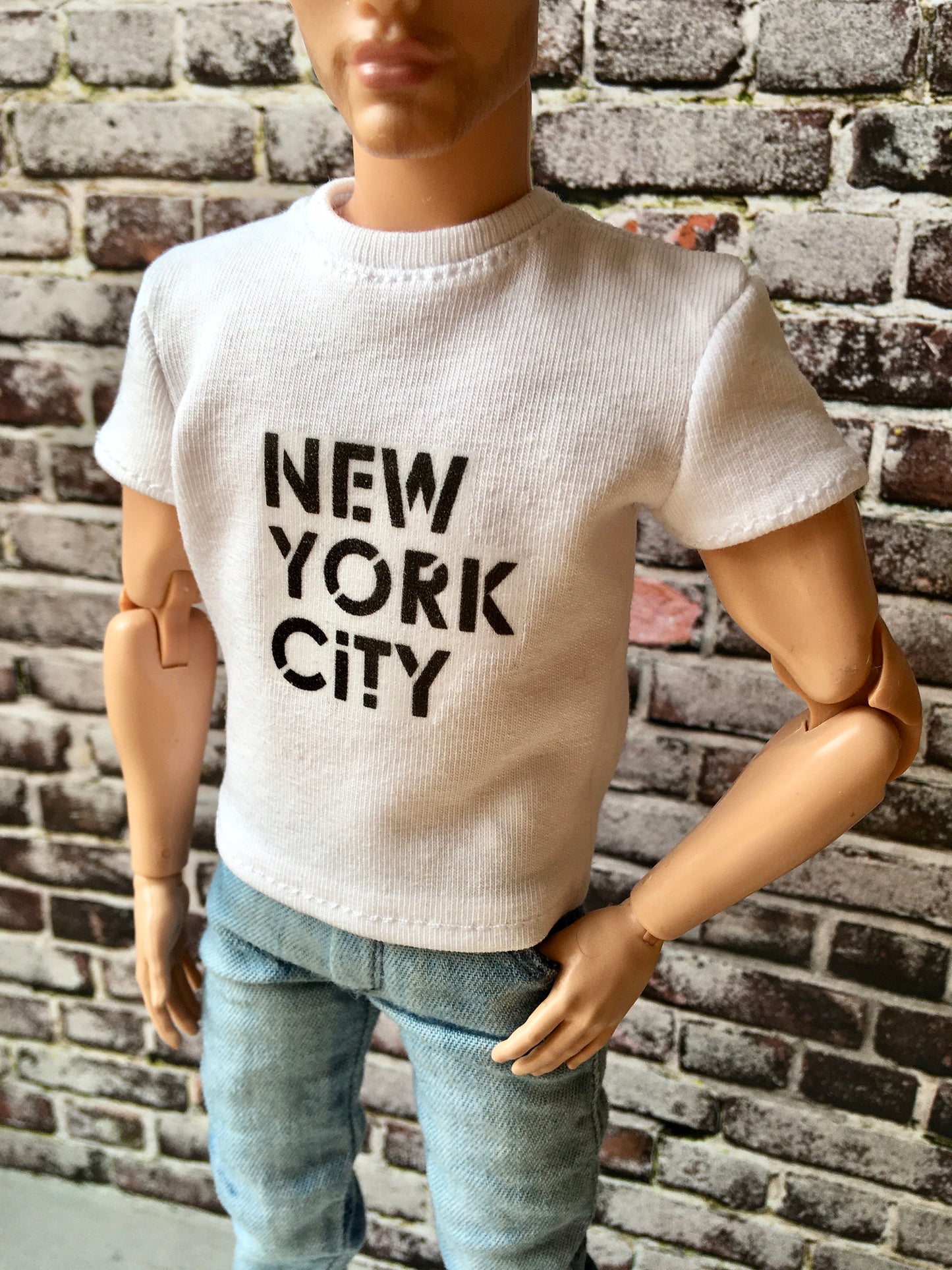 BQ-VITAL – T-Shirt with NYC Print for 12" 1/6 Scale Ken Dolls