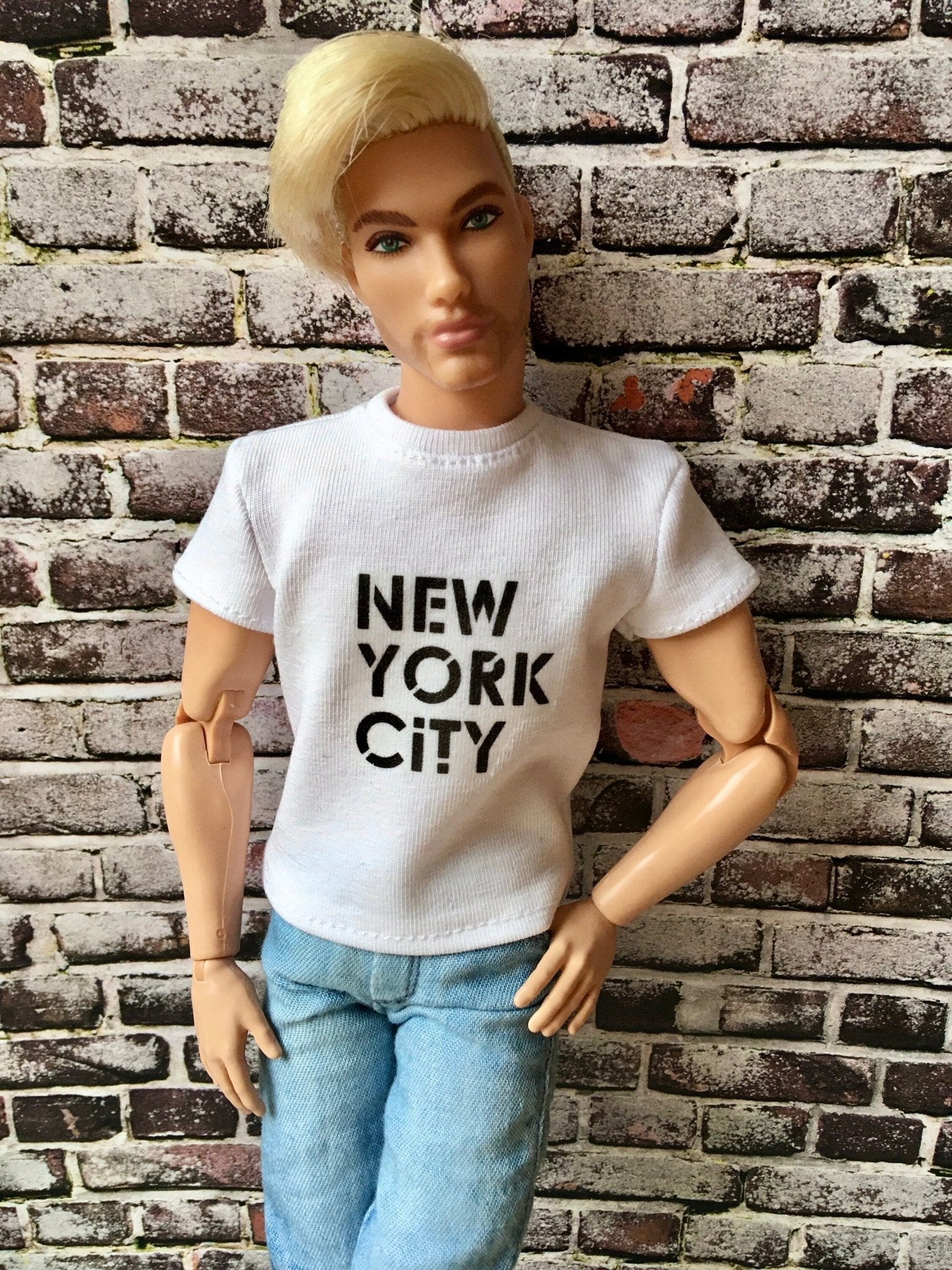 BQ-VITAL – T-Shirt with NYC Print for 12" 1/6 Scale Ken Dolls