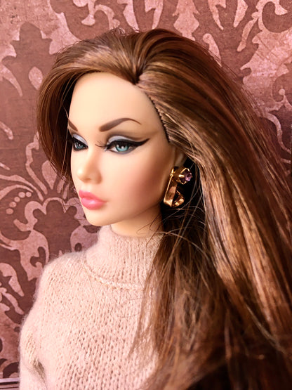 BQ-COZY – Cream Knit Turtleneck Dress for Fashion Dolls (12") - www.bouutique.com