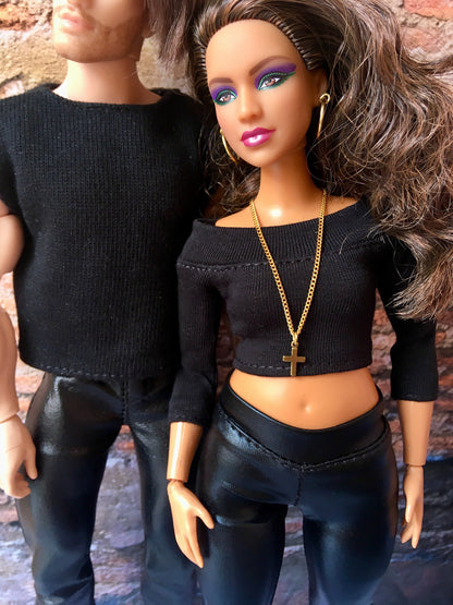 BQ-EBONY – Off-Shoulder Top for 11" 1/6 Scale Curvy Fashion Dolls - www.bouutique.com
