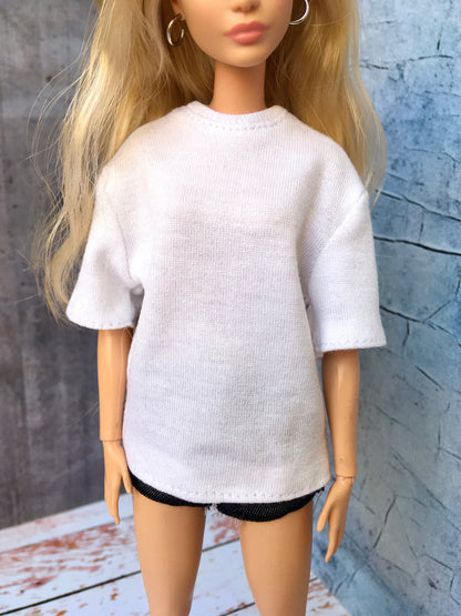 BQ-FLOWY LITE – Oversized Crew-Neck T-shirt for Dolls (11.5") - www.bouutique.com