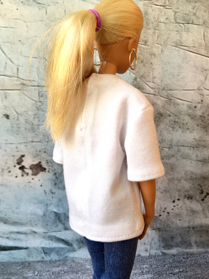BQ-FLOWY – Short Sleeve Oversized T-shirt for Dolls 11.5 Inch - www.bouutique.com
