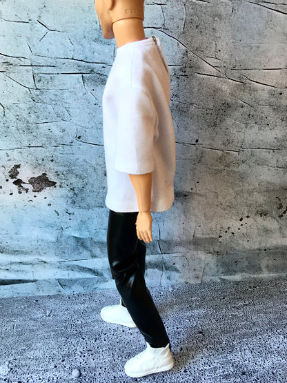 BQ-FLOWY - Short Sleeve Oversized T-shirt for Ken Dolls 12 Inch - www.bouutique.com