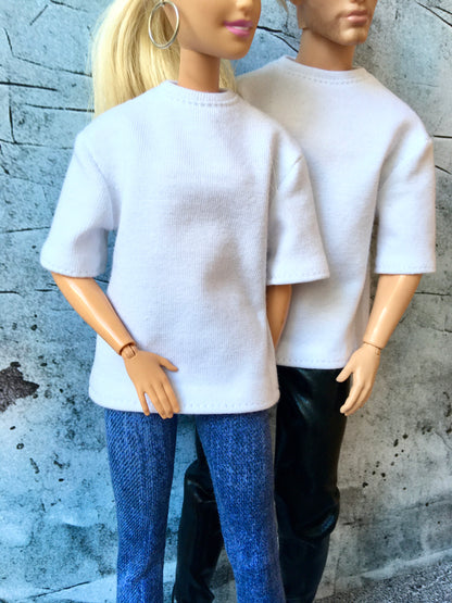 BQ-FLOWY - Short Sleeve Oversized T-shirt for Ken Dolls 12 Inch - www.bouutique.com