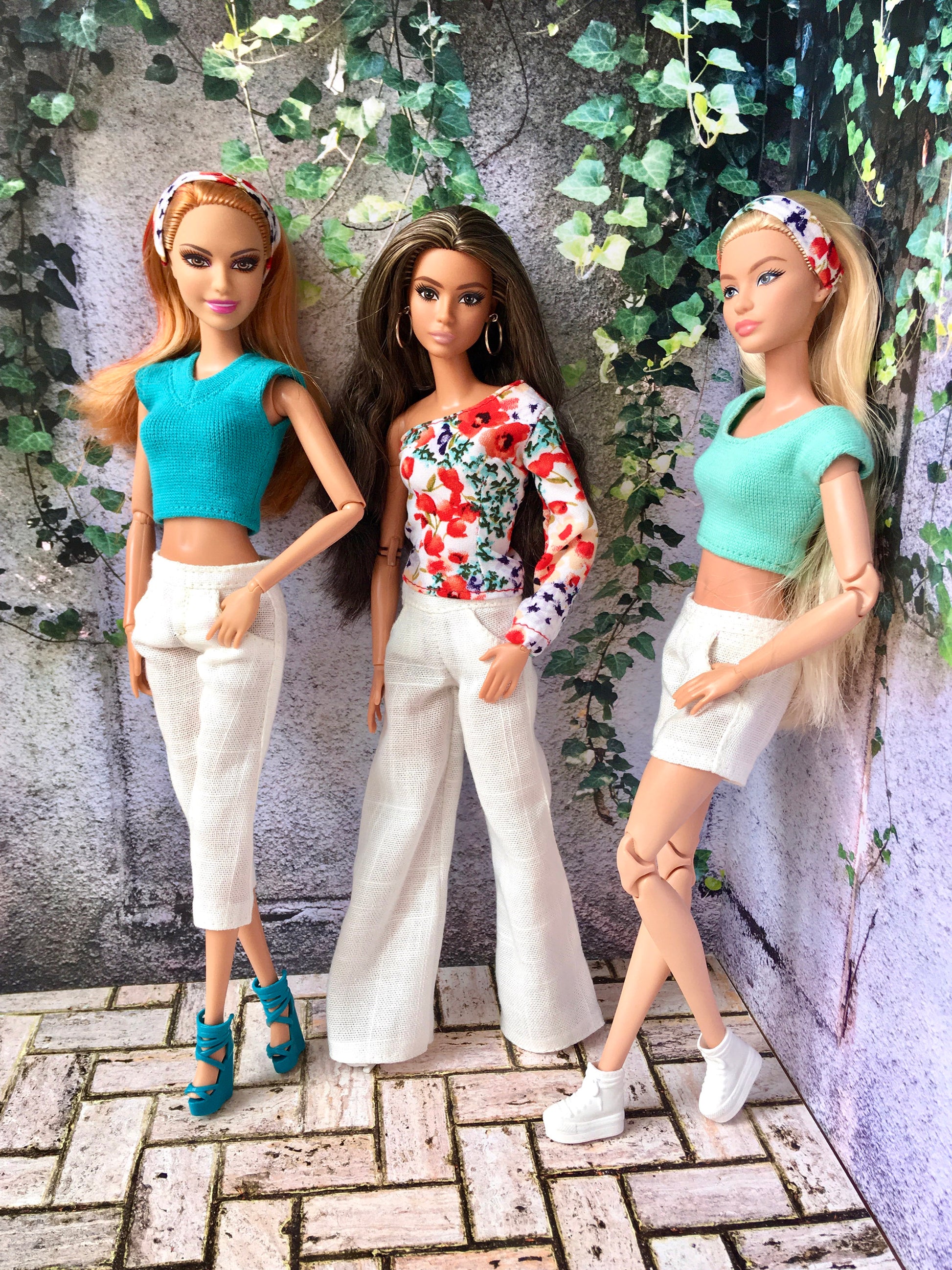 Linen Capri Pants for 11.5" 1/6 Scale Fashion Dolls - www.bouutique.com