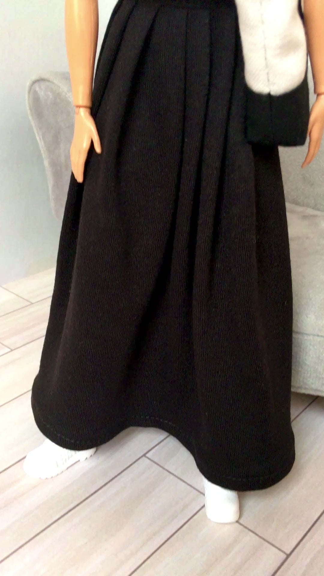 BQ‑ELIYA – Flowy Pleated Long Skirt for 11.5" 1/6 Scale Fashion Dolls - www.bouutique.com