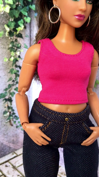 BQ-CORE – Basic Tank Top for 11" 1/6 Scale Curvy Dolls (Multiple Colors)