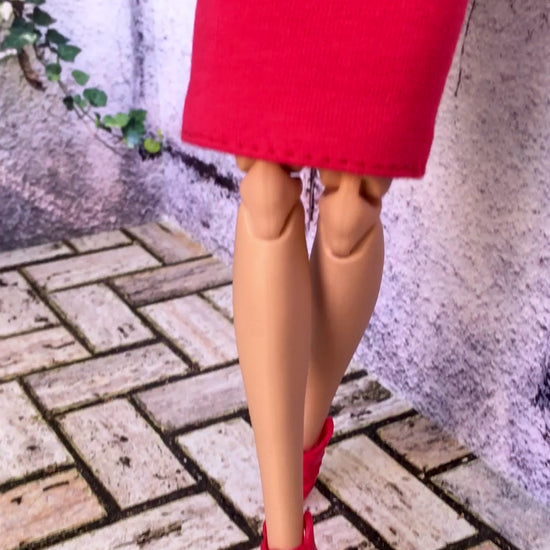 BQ-SCARLET – Bodycon Halter Dress for 11.5" 1/6 Scale Fashion Dolls - www.bouutique.com