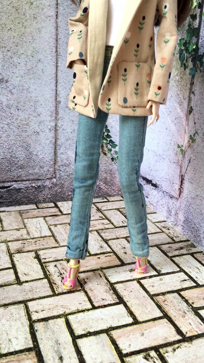 BQ‑DAISY – Blazer à fleurs pour poupées mannequins 30 cm